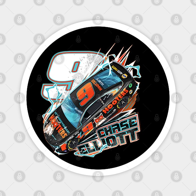 Chase Elliott Hooters Magnet by art.Hamdan